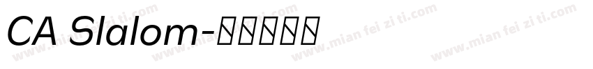 CA Slalom字体转换